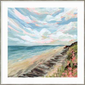 Amanti Art 41" x 41" Connecticut by Emily Kenney Wood Framed Wall Art Print : Modern Acrylic Landscape, Botanical Decor - 1 of 4