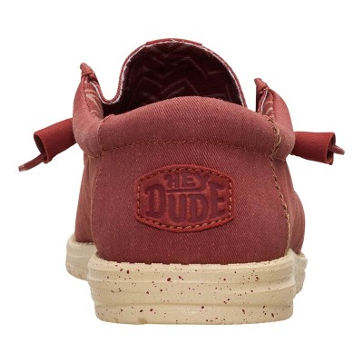 HEYDUDE Men Wally Stretch Canvas , Burnt Red/Boulder Tan, 11 — фото 6