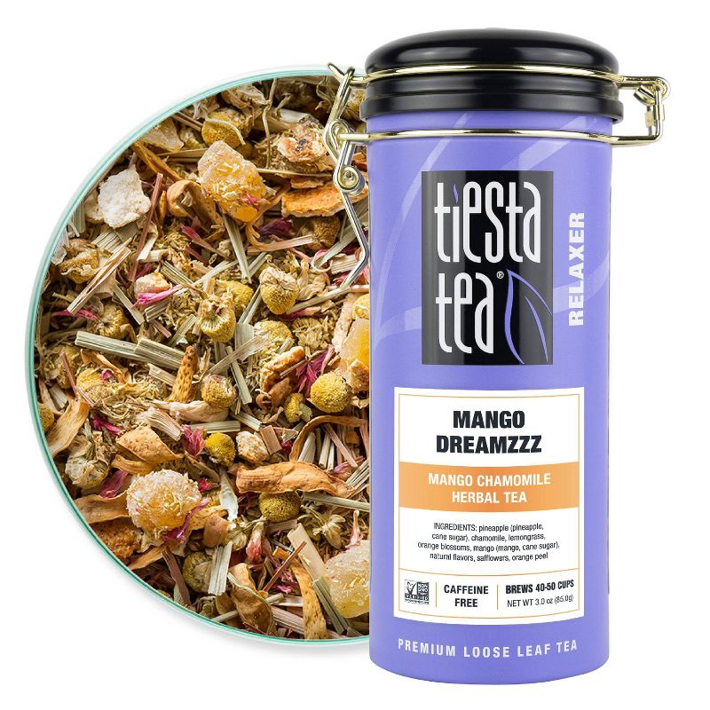 Tiesta Tea Mango Dreamzzz, Herbal Loose Leaf Tea Tin - 3oz, 1 of 4