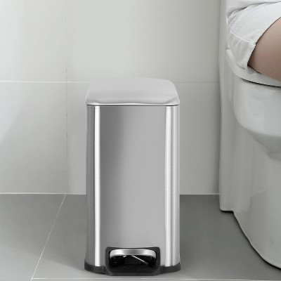 1.3 Gallon Stainless Steel Soft-Close Trash Can Set