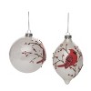 Transpac Glass 5.5 in. Multicolored Christmas Painted Cardinal Ornament Set of 2 - 2 of 4