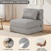 Folding Sofa Bed with Pillow, Convertible Sleeper Chair with High-Density Memory Foam, Linen Fabric for Living Room, Guest Room, Apartment, Dark Gray - 3 of 4