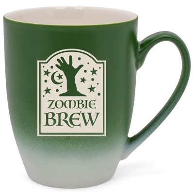 100 North Magic Potion 10 Ounce Green and White Two Toned Ombre, Comfortably Fits Your Hands, Ceramic Tea Coffee Cup Mug, Zombie Brew