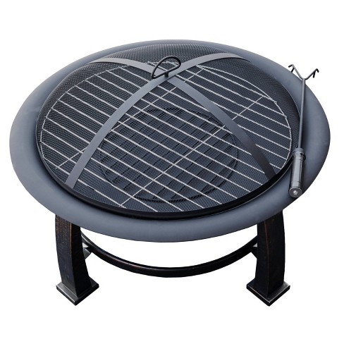 Wood Burning Outdoor Fire Pit With, Crossfire Fire Pit With Cooking Grates