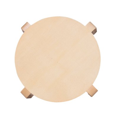 Set of 4 Natural Finish Bentwood Stackable Stools