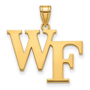 Black Bow Jewelry 14k Yellow Gold Wake Forest Demon Deacons NCAA Large Pendant - 1 of 3