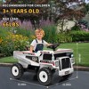 Jojoka 12V Ride On Dump Truck with Remote Control, Electric Vehicle Toy with Auto-Lift Bed, Shovel, LED Lights, Music, 16.5" Seat - 3 of 4