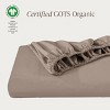 260 Thread Count Organic Cotton Percale Fitted Sheet by Bare Home - 2 of 4