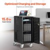 VEVOR Laptop Cart, 20 Device Mobile Charging Cart, Up to 15.6 in Screen Size, Office and Classroom Mobile Charging Cart, for Chromebook - 3 of 4