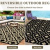 Outdoor Rug Waterproof Reversible Rug for Patio, Moroccan Plastic Straw Rug Portable Floor Mat for Camping Travel Picnic - 3 of 4
