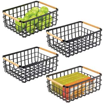 Wire Baskets,6 Pack Wire Baskets for Storage Durable Metal Freezer Basket  Pantry