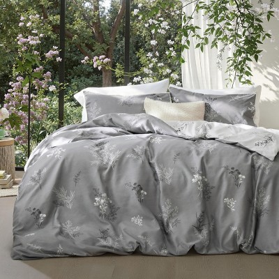3 Pieces Reversible Striped Duvet Cover Set with Zipper Closure Bedding Set with 8 Corner Ties