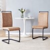 NicBex Modern Dining Chairs with High Back,18.9 inch Armless Chairs with Metal Legs for Kitchen,Living Room,Brown,2pc/4pc - 4 of 4