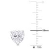 EVERLY JEWELRY | Sterling Silver 4 CT TGW DEW Heart Shape Created Moissanite-White Stud Earrings - 3 of 4