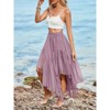Imily Bela Womens Summer Boho Maxi Skirt Casual Asymmetric High-Low Hem Flowy Bohemia Long Skirt - 2 of 4
