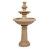 Alpine Corporation 42" Ivory Pineapple Tiered Fountain: Outdoor Garden Water Feature, Electric Cement Fountain - 2 of 4