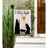 Evergreen Nativity Silhouette Garden Linen Flag - 2 of 4