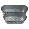 Set of 2 Multicolored Galvanized Metal Planters with Round Feet - Foreside Home & Garden - 3 of 4
