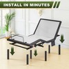 CENGHU Ergonomic Adjustable Twin XL Bed Frame with USB Ports, Head and Foot Incline, Wireless Remote Control, Massage, Under-Bed Nightlight - 3 of 4