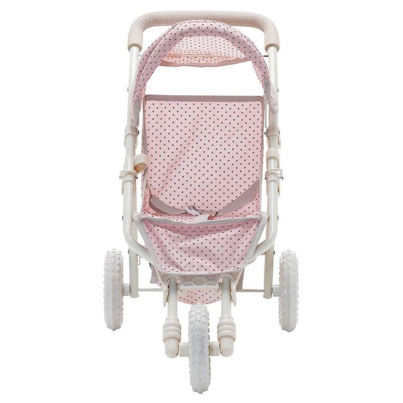 Olivia's Little World - Polka Dots Princess Baby Doll Jogging Stroller - Pink & Gray, 5 of 9