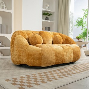 CAVINAS Chenille Bean Bag Chair for Adults and Kids,Lazy Floor Sofa Chair with Foam,Cozy Lounge Chair for Living Room - 1 of 4