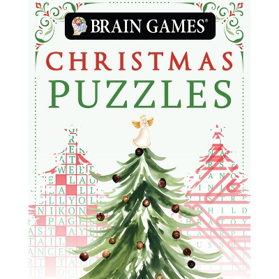 Brain Games Mini - Christmas Puzzles (Stocking Stuffer - Christmas Tree Cover) - by  Publications International Ltd & Brain Games (Paperback)