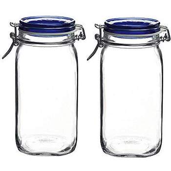 Bormioli Rocco PANDORA Glass Candy Jar 75½ Ounce Cookie Jar (2 Pack)