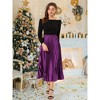 INSPIRE CHIC Women's Party Elastic Waist Metallic Shiny Accordion Pleated Midi Skirt - 2 of 4