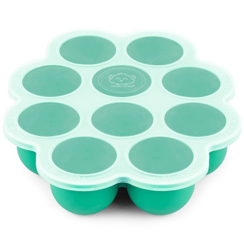 KeaBabies Silicone Baby Food Freezer Tray with Clip-On Lid Alpine Green | Target