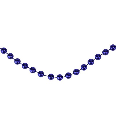 Northlight 15' x 0.25" Shiny Sapphire Blue Beaded Artificial Christmas Garland - Unlit