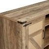 NicBex Elegant Buffet Cabinet with Large Storage 65" Faux Rattan Sideboard with Barn Doors Rustic Sideboard for Living Room, Entryway - 2 of 4