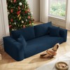 Aukfa Sleeper Sofa Couches for Living Room, Luxury Modern Couch with Deep Seat, No Assembly Required, 3 Seater, Blue - 3 of 4