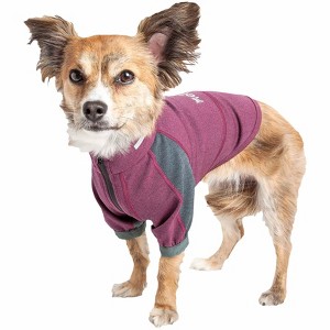 Dog Helios (R) 'Eboneflow' Mediumweight 4-Way-Stretch Flexible And Breathable Performance Dog Yoga T-Shirt - 1 of 4