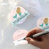 Big Dot of Happiness Let’s Be Mermaids - Baby Shower or Birthday Party Clear Goodie Favor Bags - Treat Bags With Tags - Set of 12 - 3 of 4