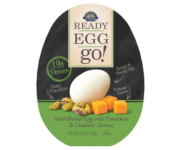 Crystal Farms Hard Boiled Egg With Pistachios & Cheddar Cheese - 3.75oz