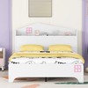 House Platform Bed, Full/Twin Size Bed Frame, Wood Platform Bed With Storage Headboard For Kids - 2 of 4