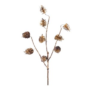 Faux Winter Botanical Spray – Pine Cone Stem Set of 12 – 28" Tall by Melrose - 1 of 3