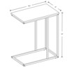 Safdie & Co. 19"L C-Shape Silver Metal Legs Accent Table in White - 3 of 3