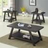 Vynxaria Series 48 in. Charcoal Rectangular Wood Top End Table with Shelf Storage - 2 of 4