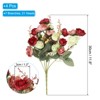 Unique Bargains Home Wedding Decoration Branch Heads Silk Artificial Mini Rose with Stem - 2 of 4