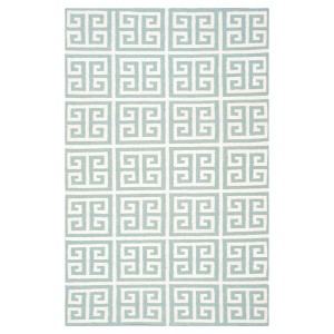 Isabella Dhurrie Accent Rug - Blue / Ivory (3