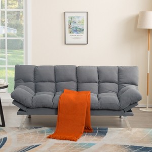 Racxily Multifuctional Sofa Bed, Foldable 2-Seater Sofa, Corduroy Fabric, Suitable for Living Rooms & Apartments - 1 of 4