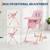 Foldable Baby High Chair for Babies and Toddlers,Adjustable Height/Backrest/Footrest - 4 of 4