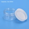 Unique Bargains Round Clear Plastic Empty Storage Jars with White Screw Top Lids 2 Pcs - 4 of 4