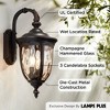 John Timberland Bellagio Vintage Rustic Outdoor Wall Light Fixture Bronze Downbridge 20 1/2" Champagne Hammered Glass for Post Exterior Barn House - 3 of 4