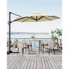 10FT Cantilever Patio Umbrella, 360° Rotation Offset Umbrella, Easy Crank & Tilt Adjustment, UV Protection for Backyard, Poolside - 3 of 4