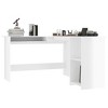 vidaXL L-Shaped Corner Desk High Gloss White 47.2 in. x 55.1 in. x 29.5 in. Engineered Wood - 3 of 4