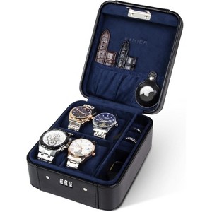 Watch Case with Combination Lock - 4 Watch Storage and Jewelry Organizer - for Ring and Watch Storage - 1 of 4
