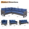 Buenhomino 6-Seater Outdoor Sectional Sofa L Shaped Couch Patio Conversation Furniture Set, Wicker Patio Sectional Sofa with Removable Cushion - 3 of 4