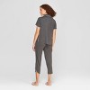 Women's Beautifully Soft Notch Collar Cropped Pajama Set - Stars Above™ - image 2 of 2